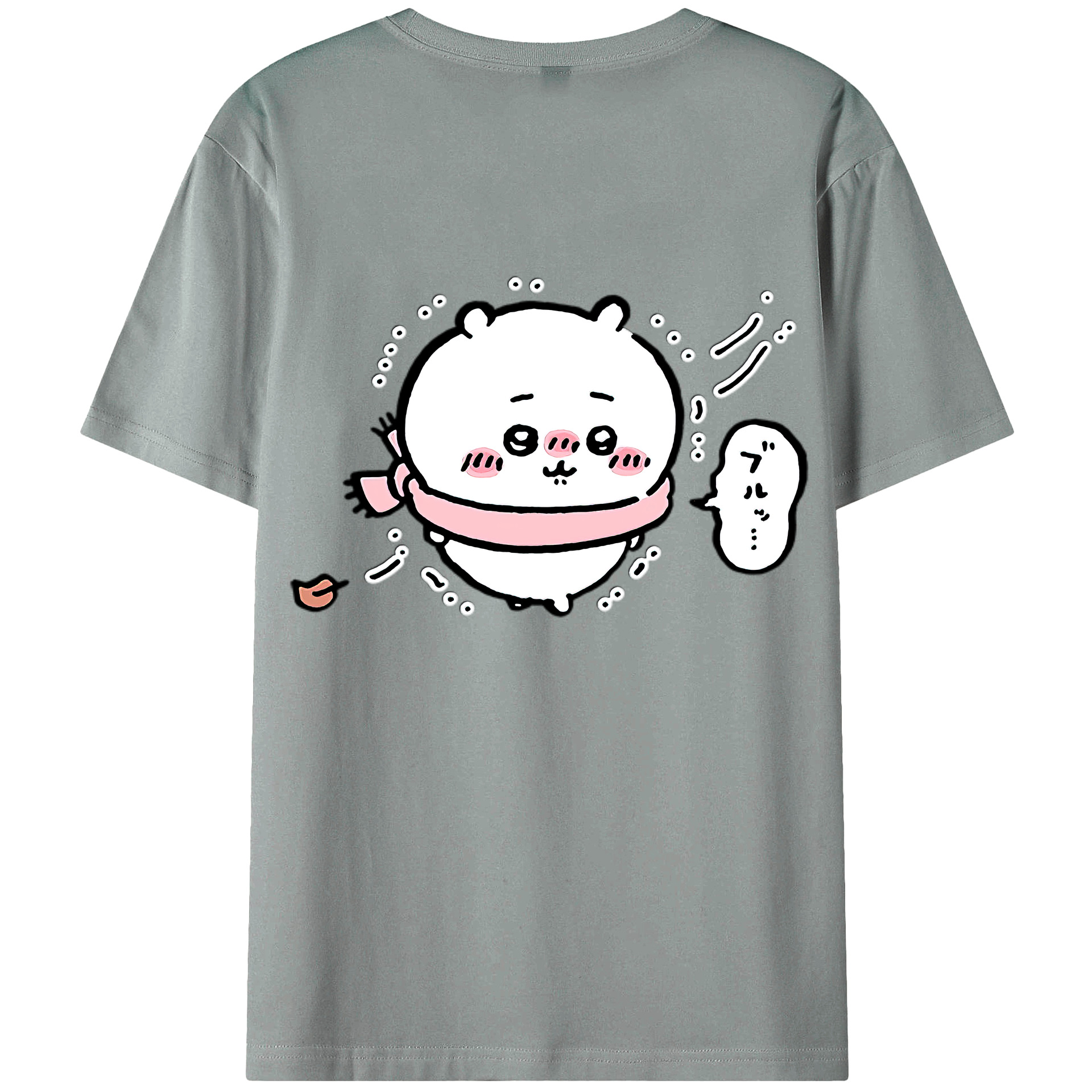 （画像用） ちいかわ ちいかわ Chii-kawa chiikawa 綿100％ メンズ半袖Tシャツ（バックプリント） 通気性